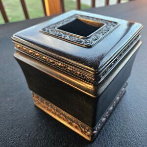 India Ink Hand Crafted & Painted Bronze Oil Rubbed Palazzo Tissue Box Cover